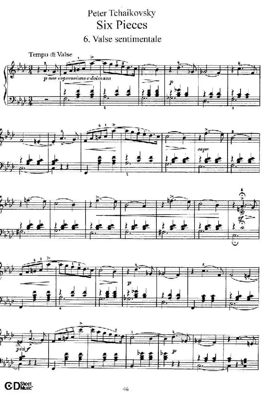 Six Pieces Op.51（6首小品·6）