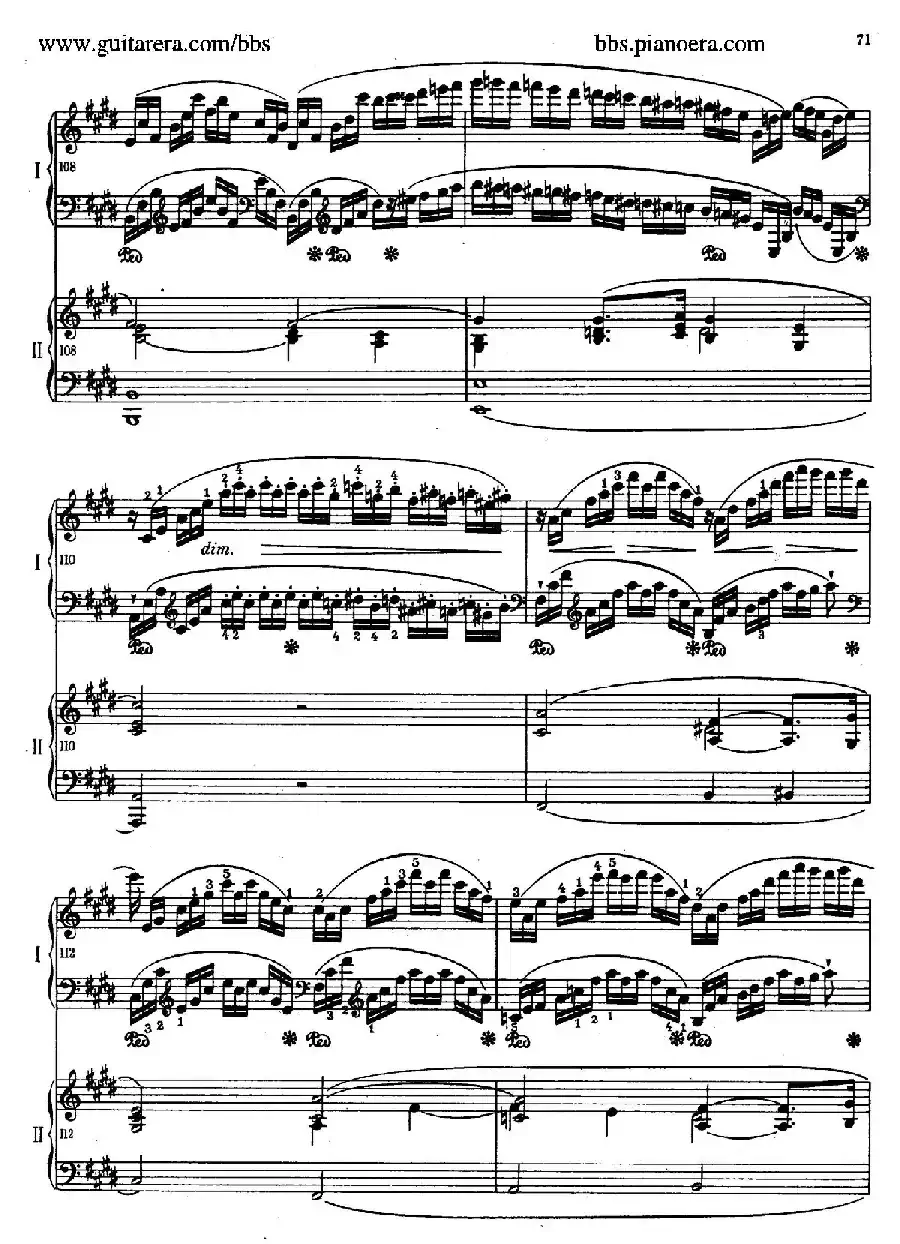 e小调第一钢琴协奏曲 Op.11（双钢琴版·第二乐章）