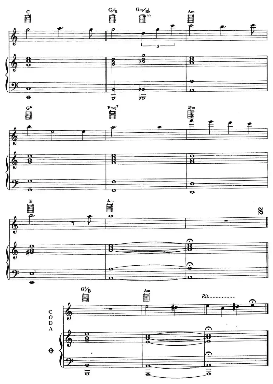 电影配乐大师莫瑞康最佳20首钢琴谱（Best of Ennio Morricone·2）