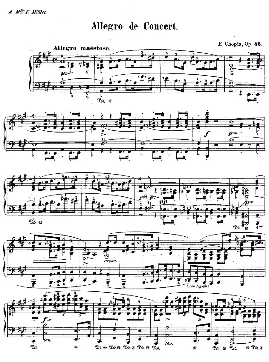 Allegro de Concerto Op.46（A大调音乐会快板）