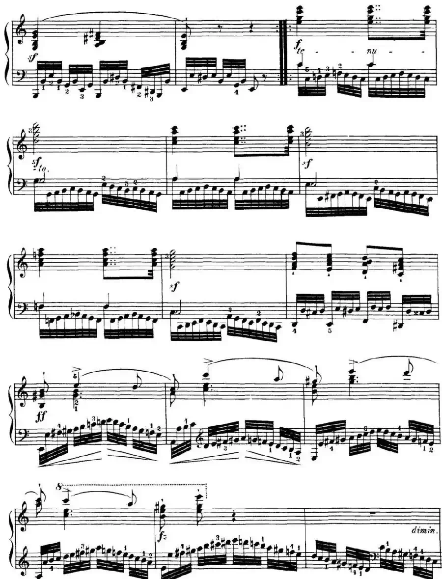 40首车尔尼Op.299钢琴快速练习曲(NO.34)