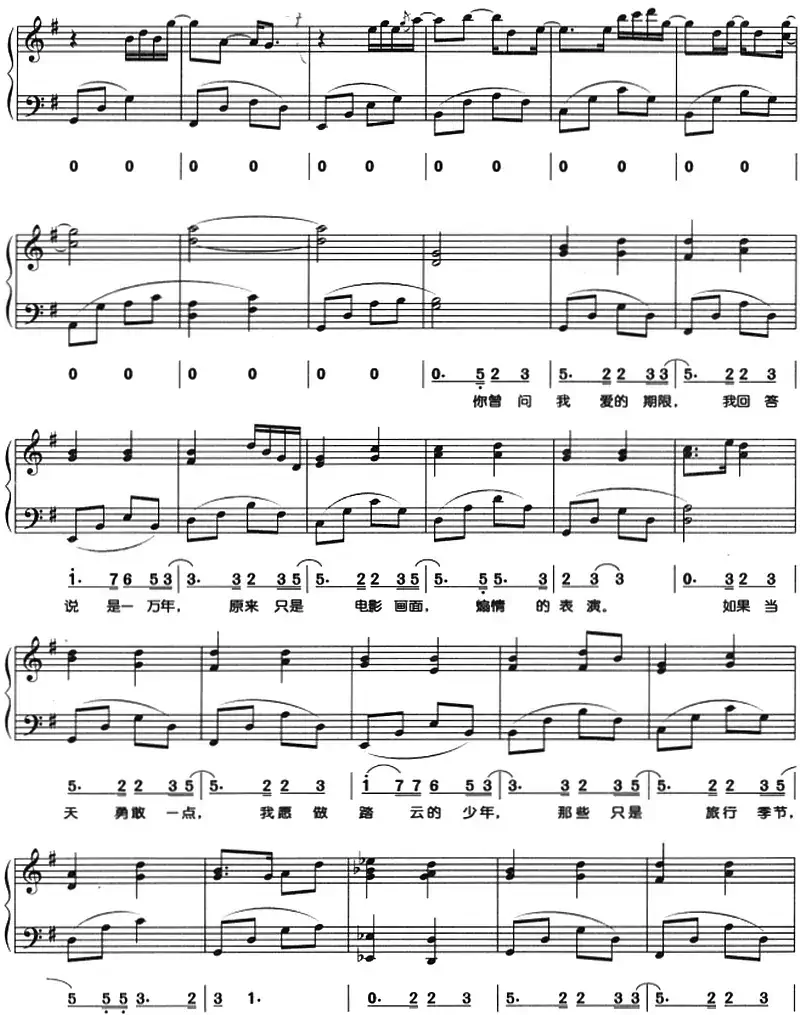 爱的期限（钢琴弹唱）