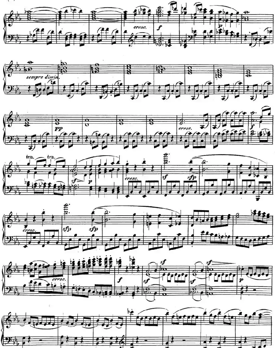 贝多芬钢琴奏鸣曲26 告别 降E大调 Op.81a E-flat major