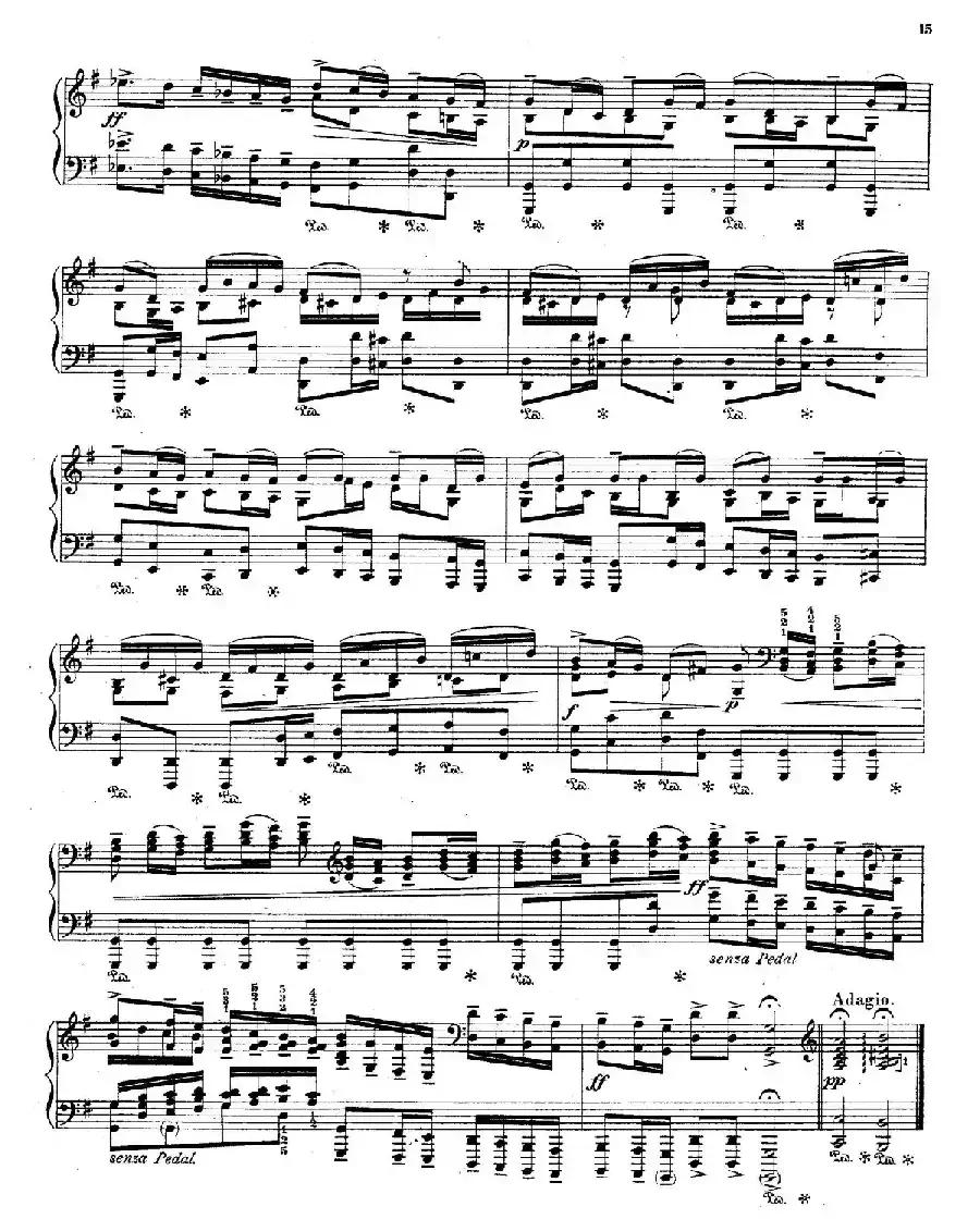 Brandenburg Concerto No.3 in G Major BWV.1048（G大调第三勃兰登堡协奏曲·钢琴独奏版）