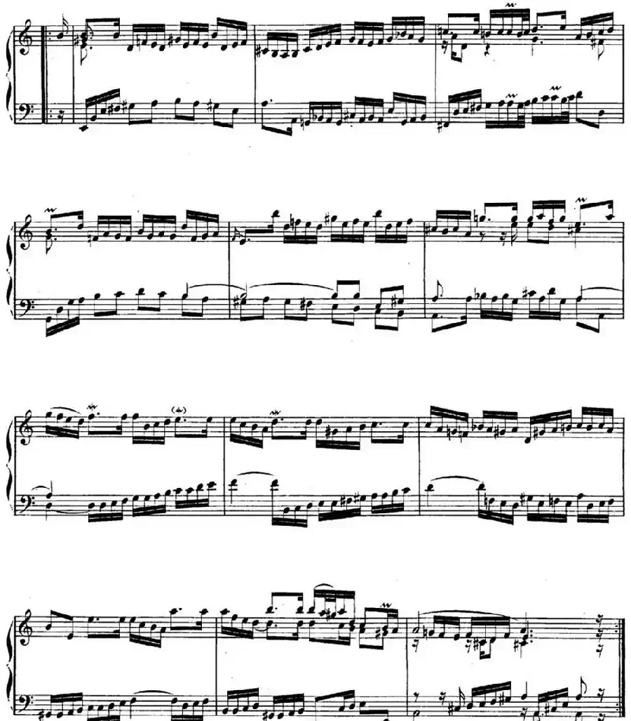 英国组曲No.2 巴赫 a小调  2nd Suite BWV 807