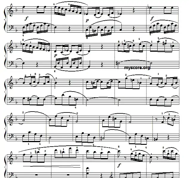 考级初级曲目:贝多芬F大调小奏鸣曲