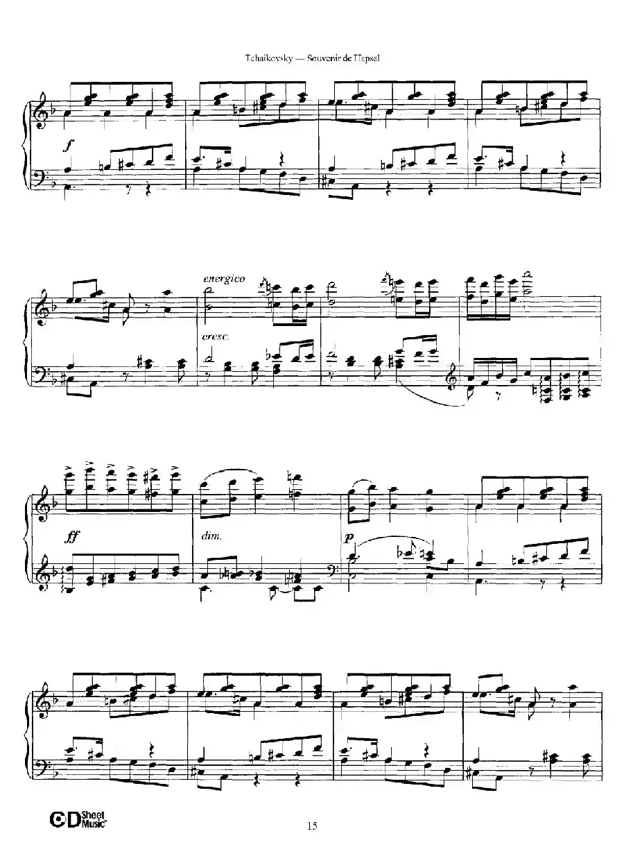 Souvenir de Hapsal Op.2（哈普萨的回忆·3）
