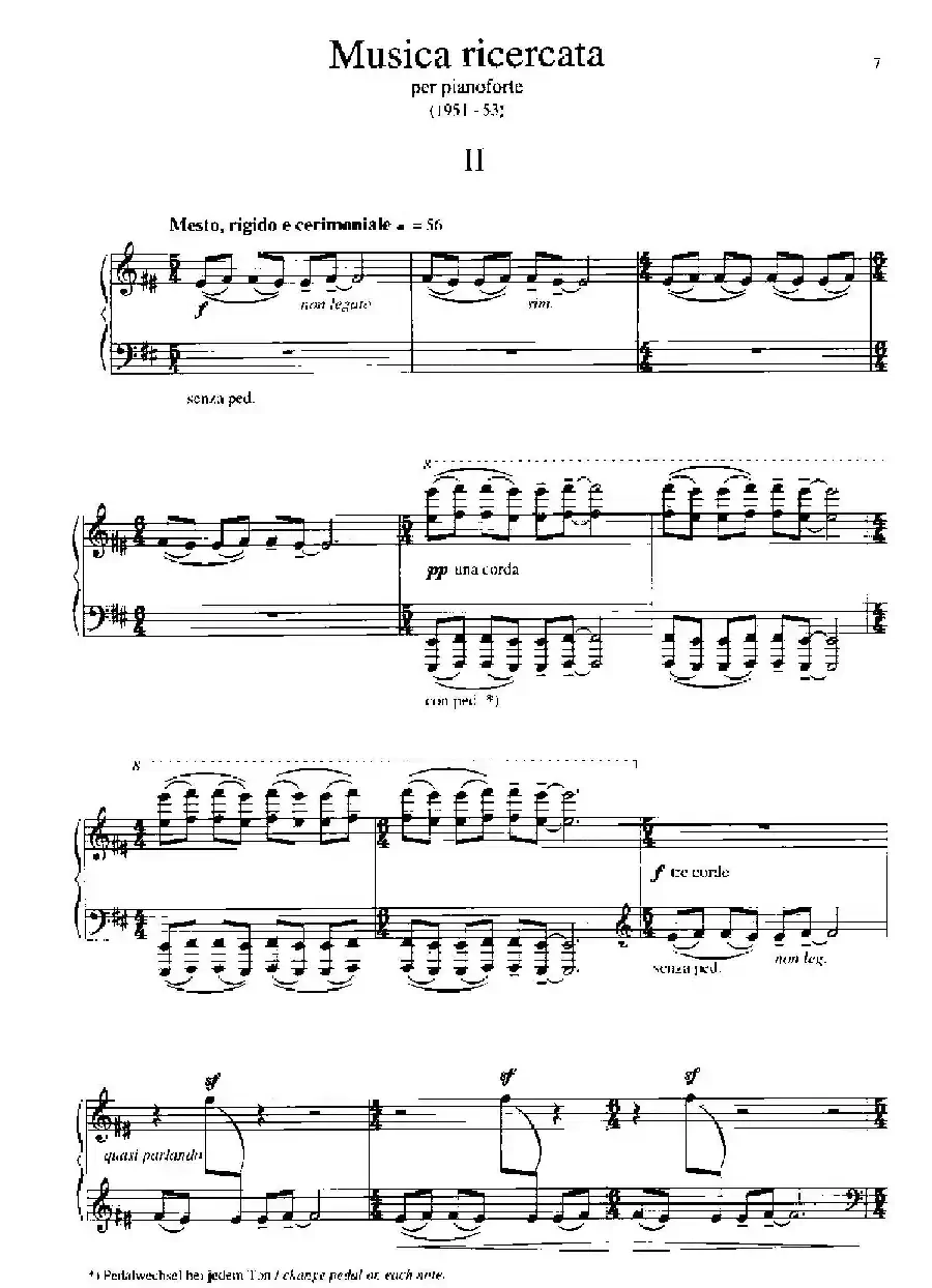 Musica Ricercata（音乐习作·2）