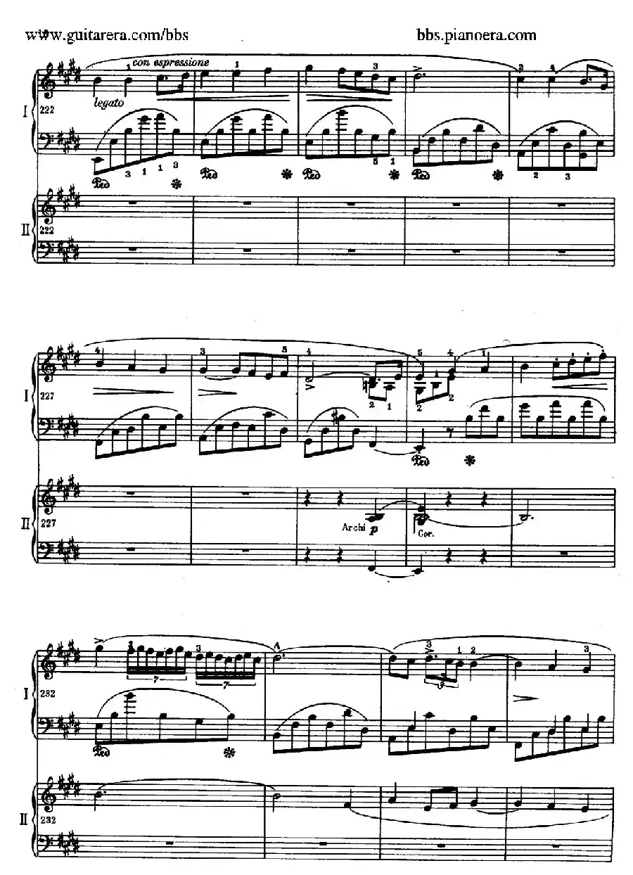 e小调第一钢琴协奏曲 Op.11（双钢琴版·第一乐章）
