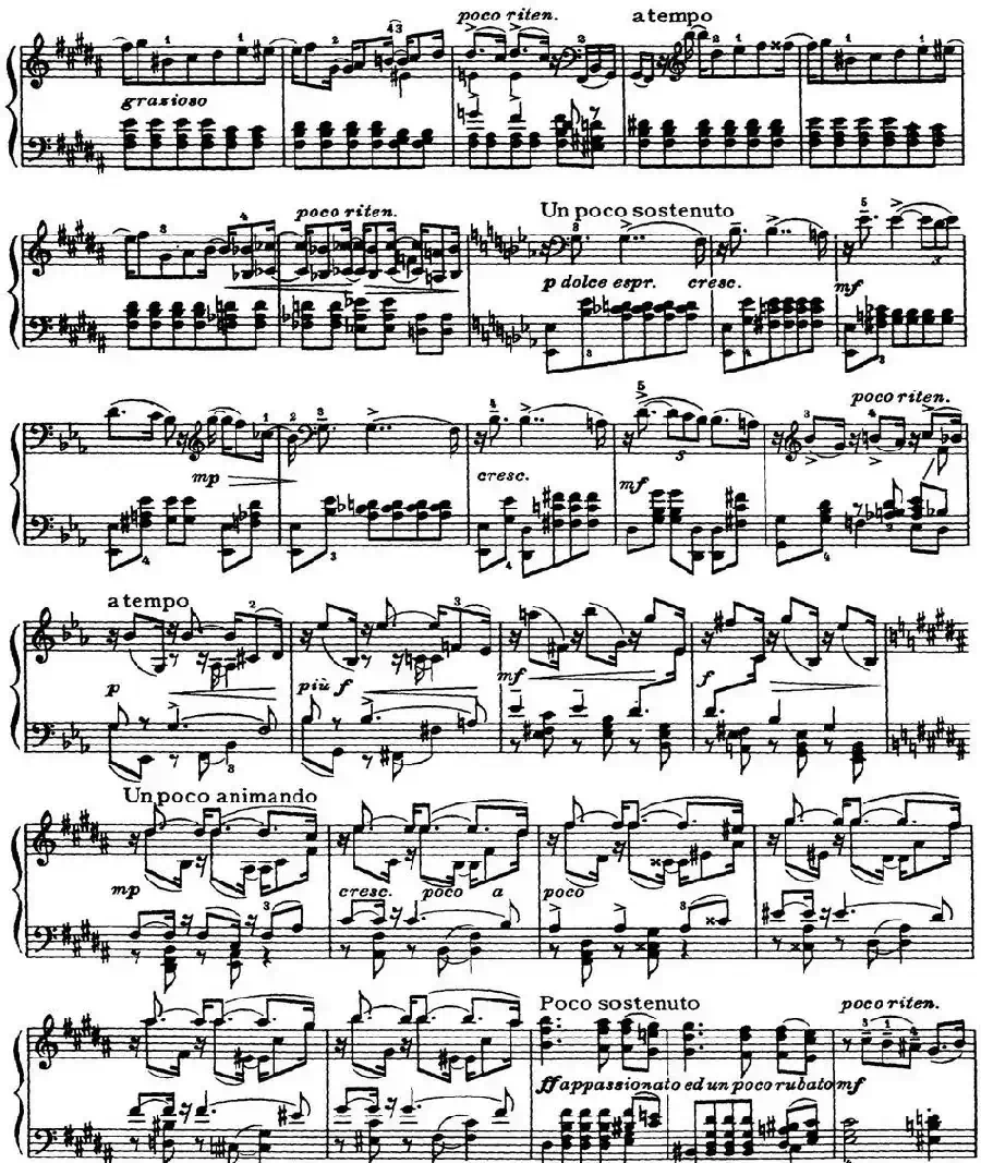 柴可夫斯基18首钢琴小品Op.72（8.Dialogue）