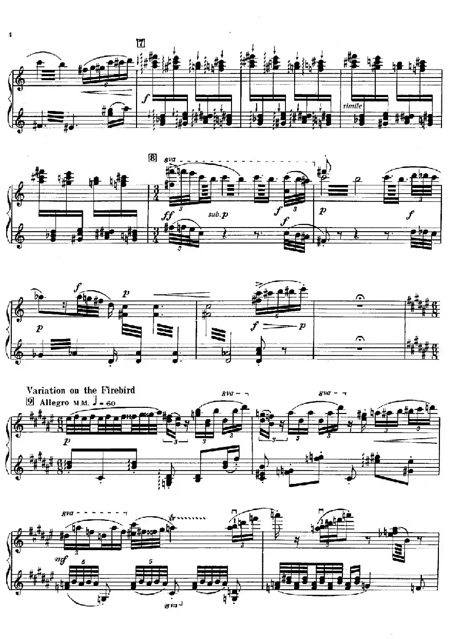 火鸟组曲 Firebird Suite（拉夫林改编钢琴独奏版）