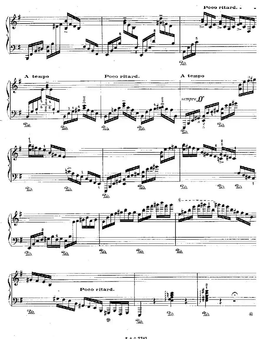12 Etudes For The Left Hand Op.92 No.4（12首为左手而作的钢琴练习曲）
