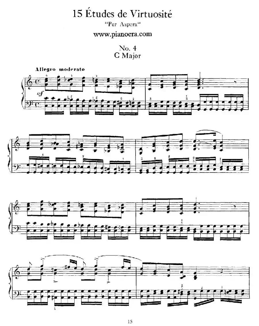 15 Etudes de Vortuosite Op.72（15首辉煌练习曲·4）