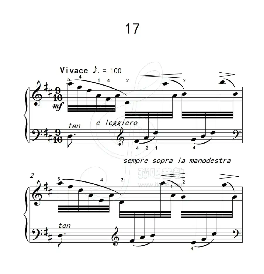 练习曲 17(克拉莫钢琴练习曲60首)