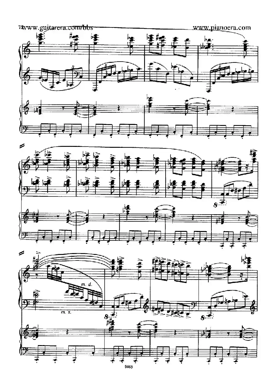 Piano Concerto in D-flat Major Op.37（降D大调钢琴协奏曲·Ⅲ·双钢琴）