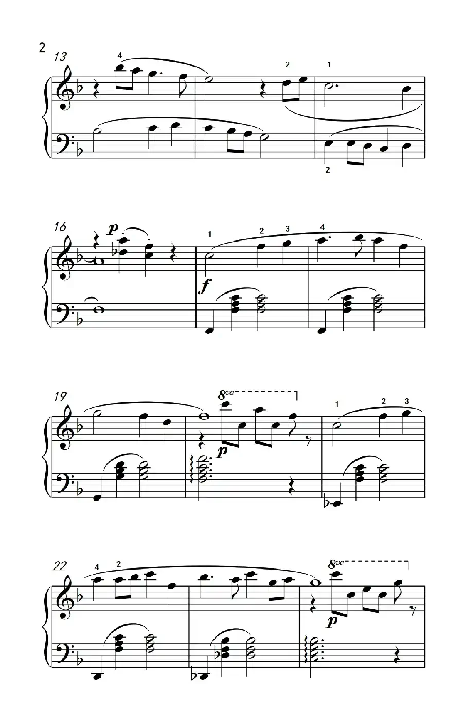 玫瑰经（约翰·汤普森 成人钢琴教程 第三册）