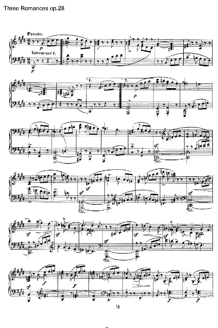 3 Romances Op.28（3首浪漫曲·Ⅲ）