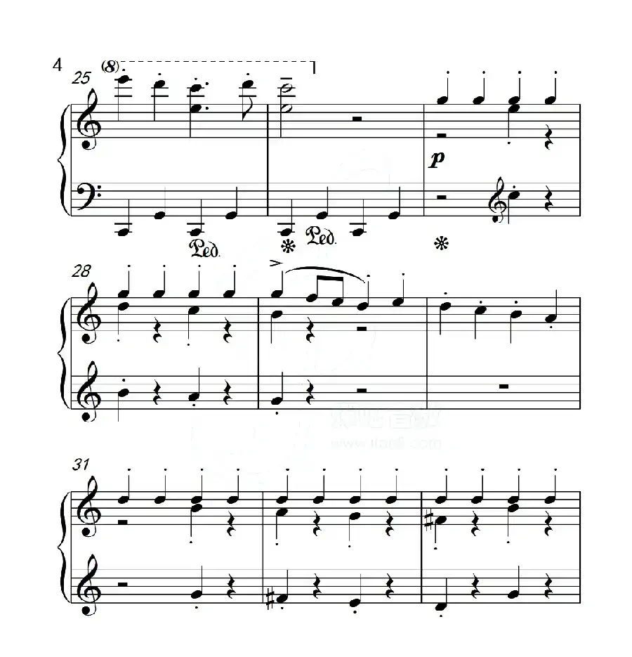 第五级 木偶游行(中国音乐学院钢琴考级作品1~6级)