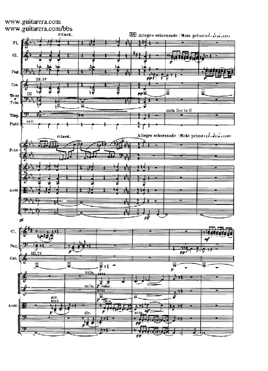 c小调第二钢琴协奏曲 Op.18（第三乐章总谱P13——24）