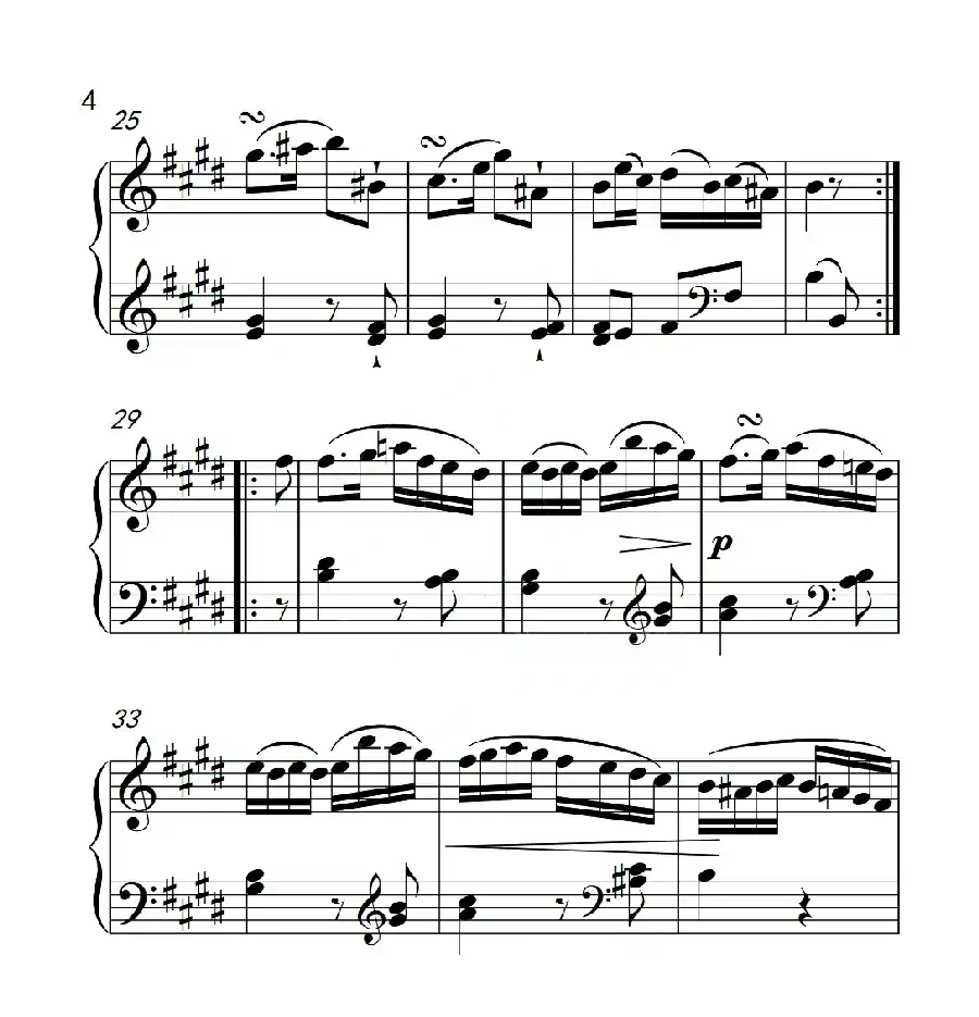 第六级A组 奏鸣曲(中国音乐学院钢琴考级作品1~6级)