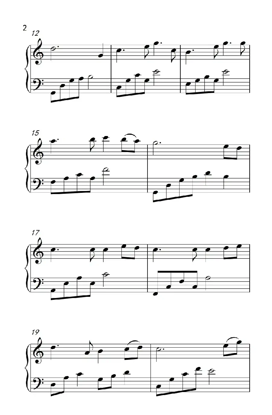 月亮代表我的心(《弹吧音教》制谱版)