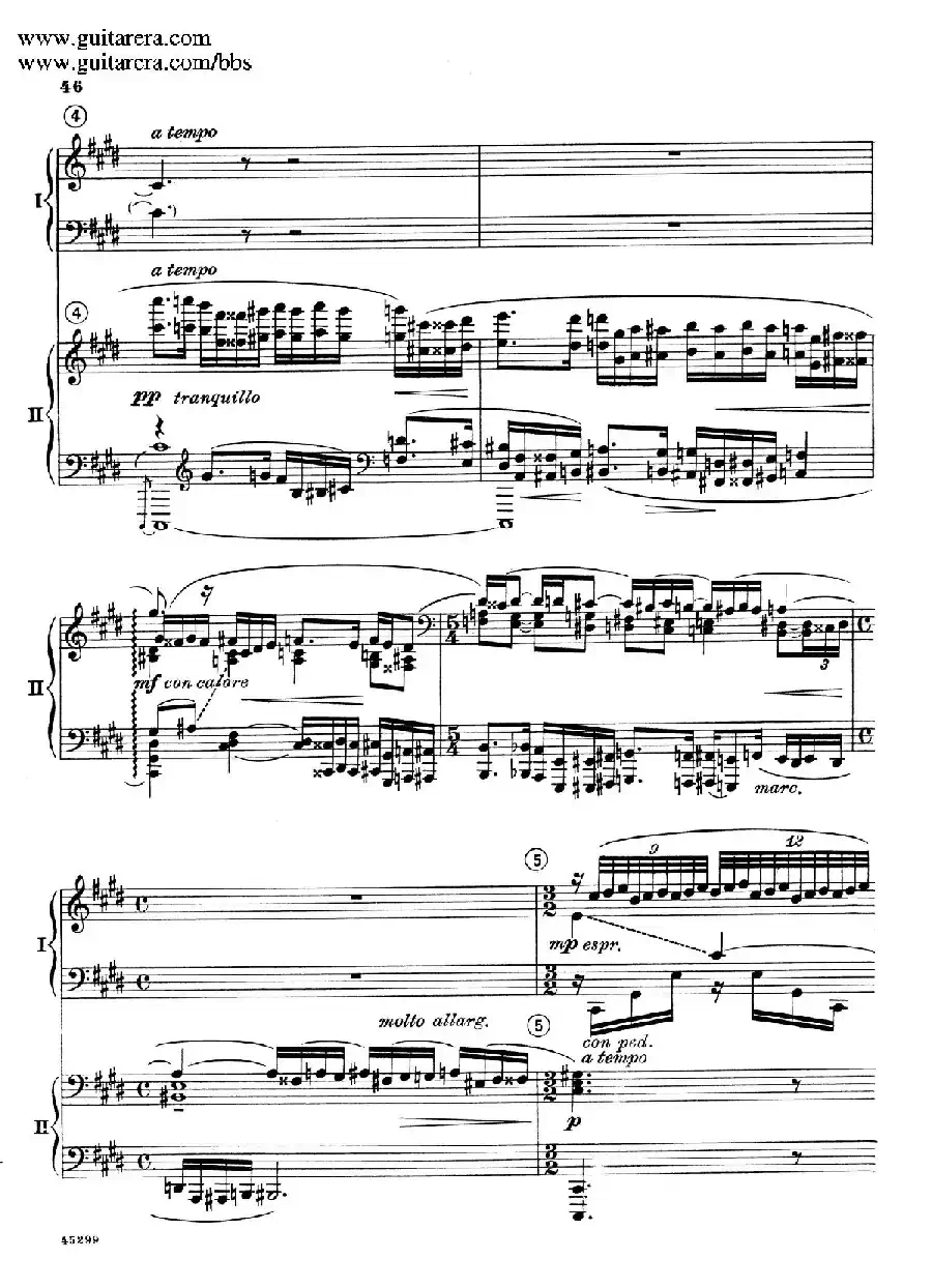 Piano Concerto Op.38（钢琴协奏曲·双钢琴·第二乐章）