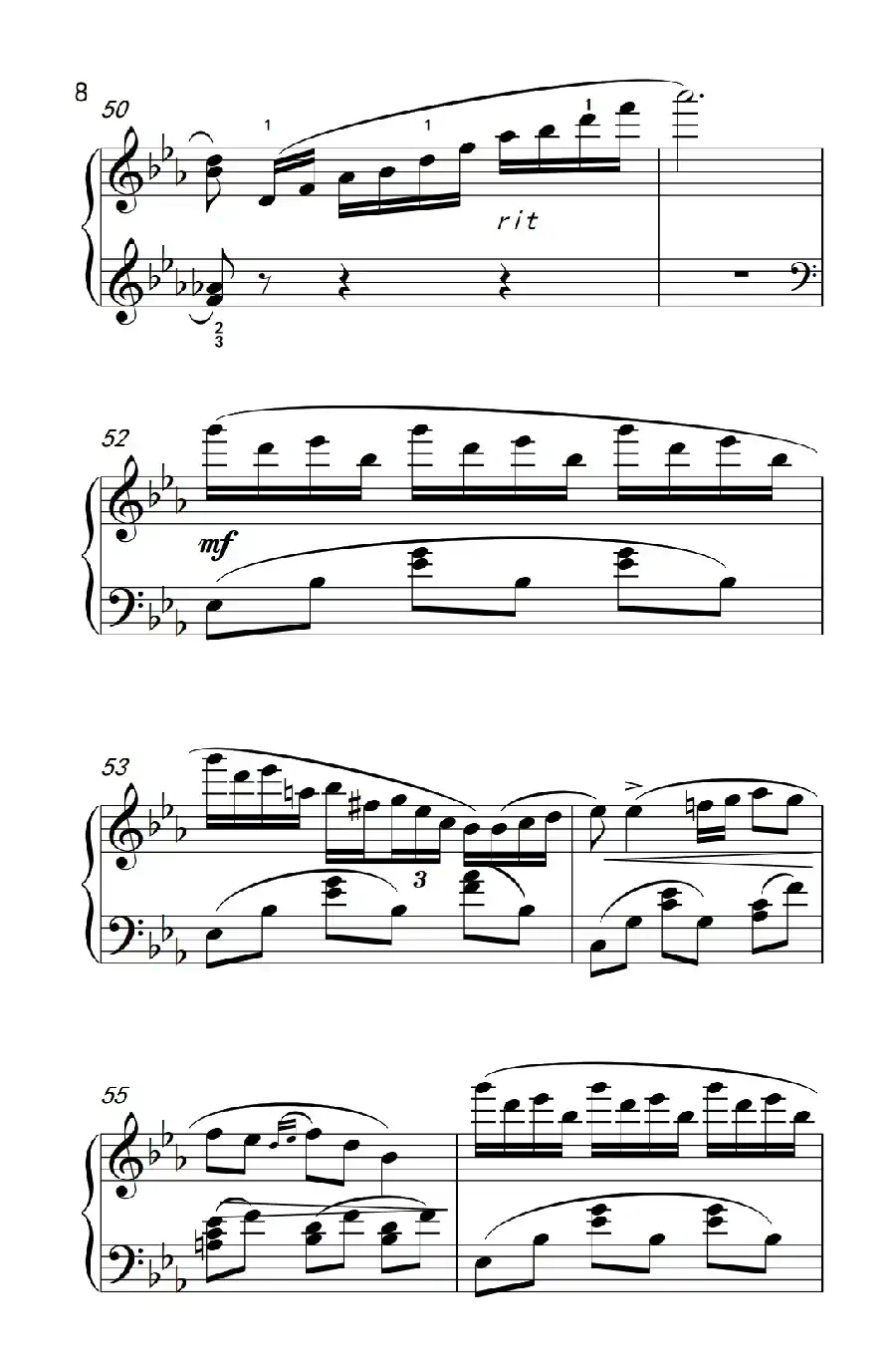 第八级3.♭A大调波兰舞曲（中央音乐学院 钢琴（业余）考级教程 7-9级）