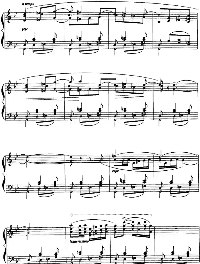 现代钢琴曲：5、春之夜（Op.22，No.8）