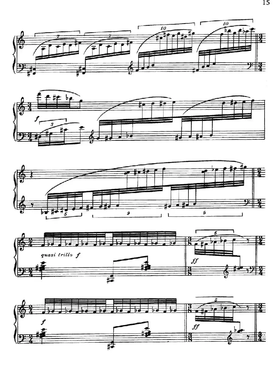 Arabesques Op.42（阿拉伯风格曲 9. 呼啸肆虐的风 ）