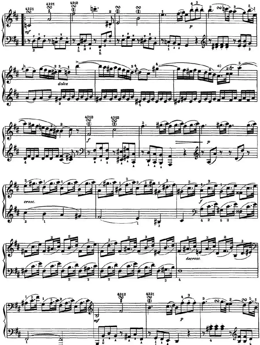 海顿 钢琴奏鸣曲 Hob XVI 32 in B minor