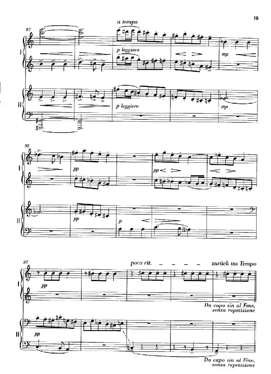 Vier Bagatellen Op.70（4首小品·Ⅱ·四手联弹）