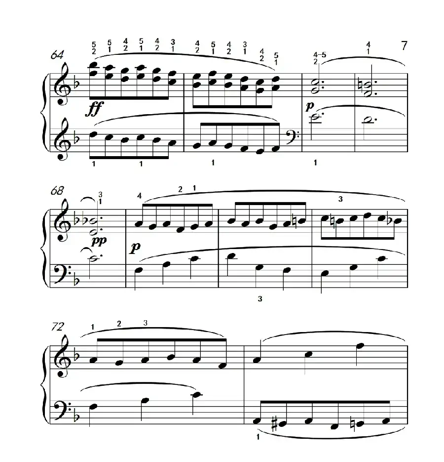 奏鸣曲 Opus 2 Nr.1 第三乐章(贝多芬奏鸣曲集 1)