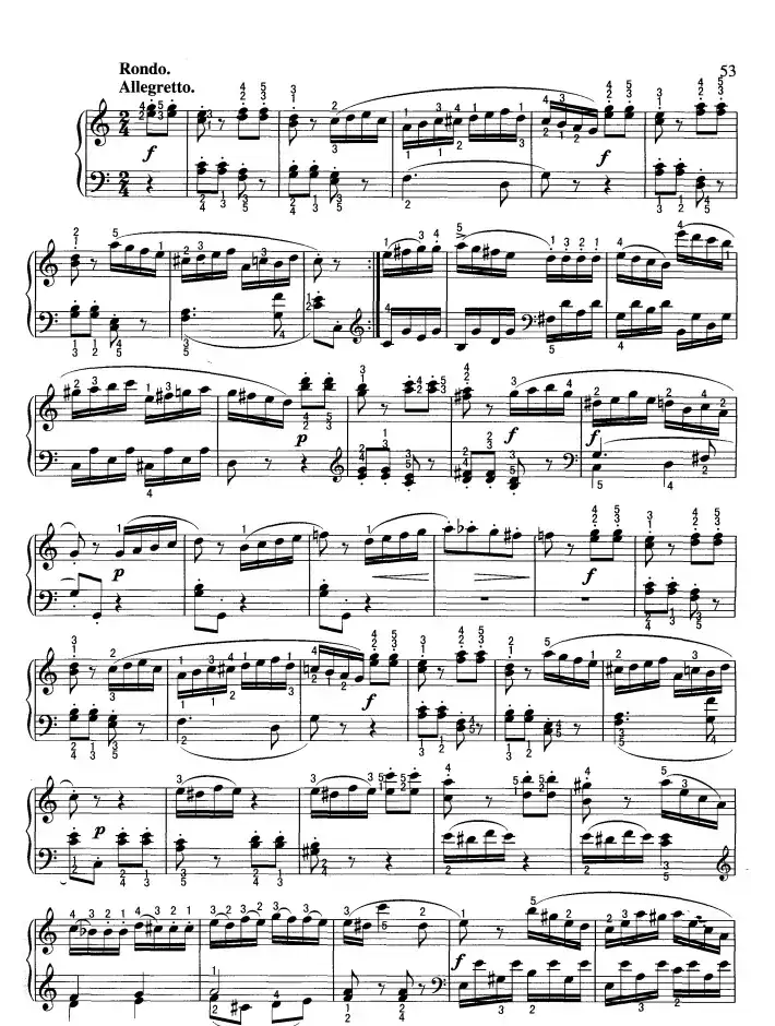 奏鸣曲（C大调 莫扎特作曲）