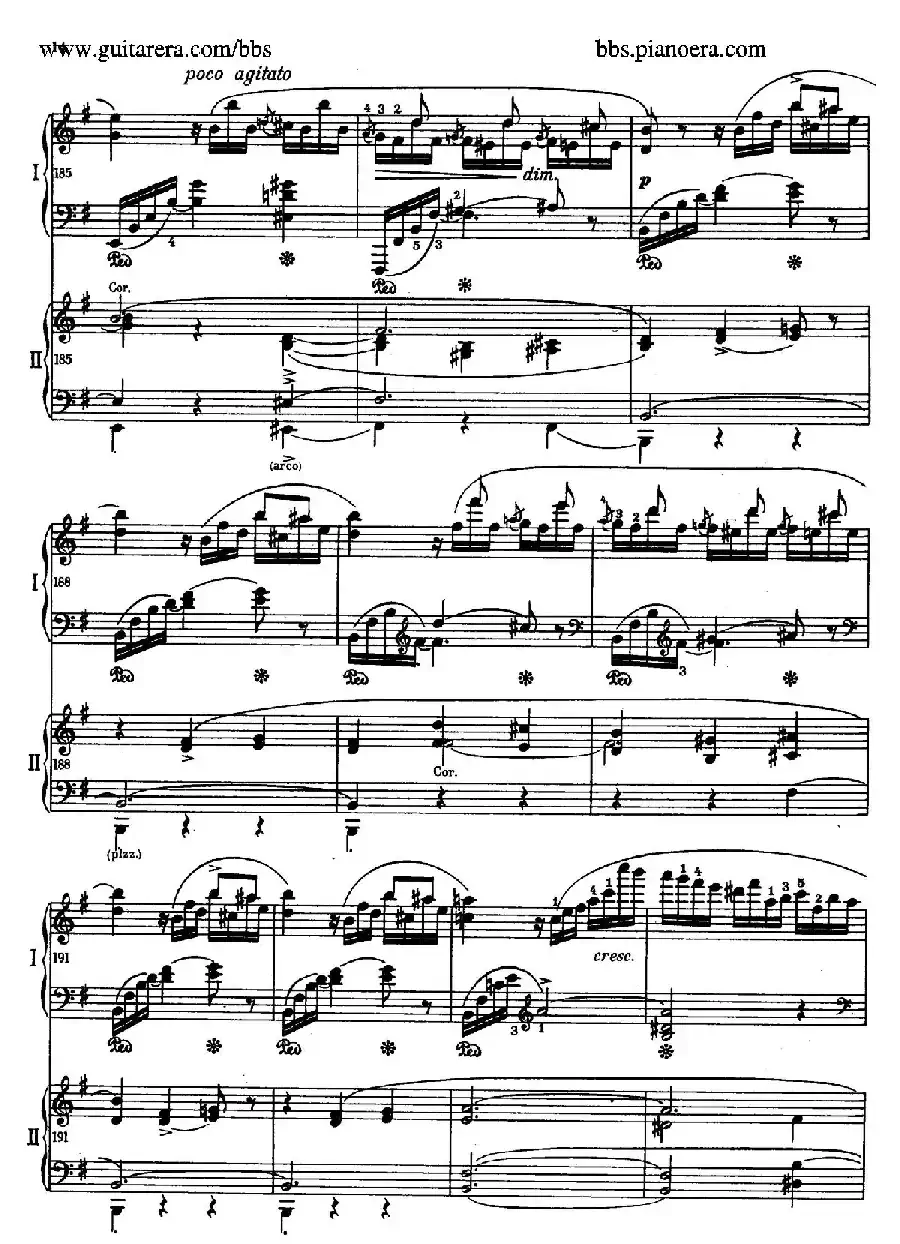 e小调第一钢琴协奏曲 Op.11（双钢琴版·第一乐章）