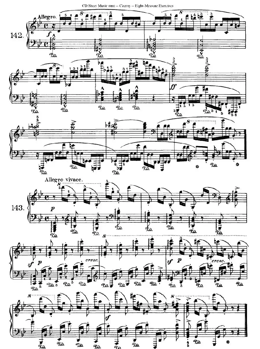 160 Eight- Measure Exercises.Op.821(车尔尼160首钢琴八小节练习曲(142——160))