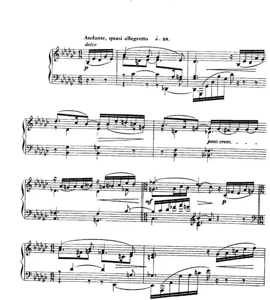 福雷13首船歌：Barcarolle No·3 in G-flat, Op·42