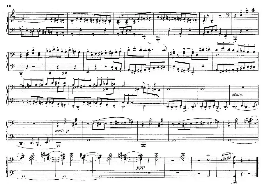 Deux Morceaux Pour Quatre Mains Op.43（2首四手联弹小品·1）
