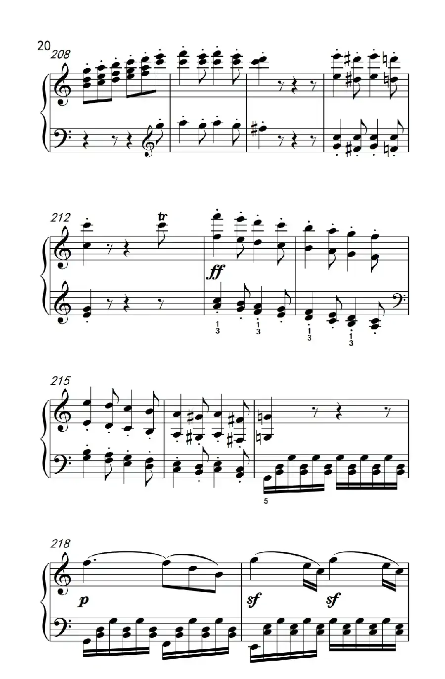 奏鸣曲 Opus 2 Nr.3 第四乐章(贝多芬奏鸣曲集 1)