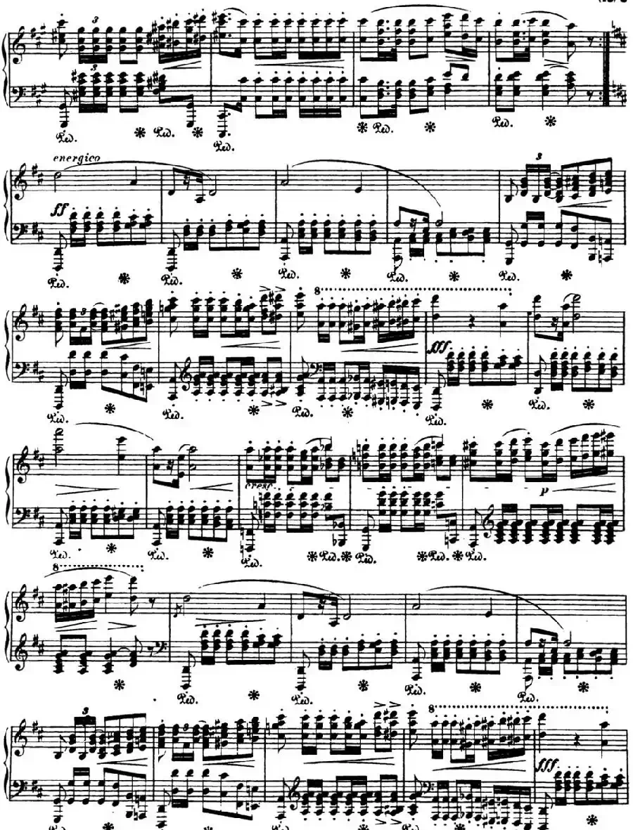 肖邦 波兰舞曲 军队 Op.40 No.1 A大调 Polonaise