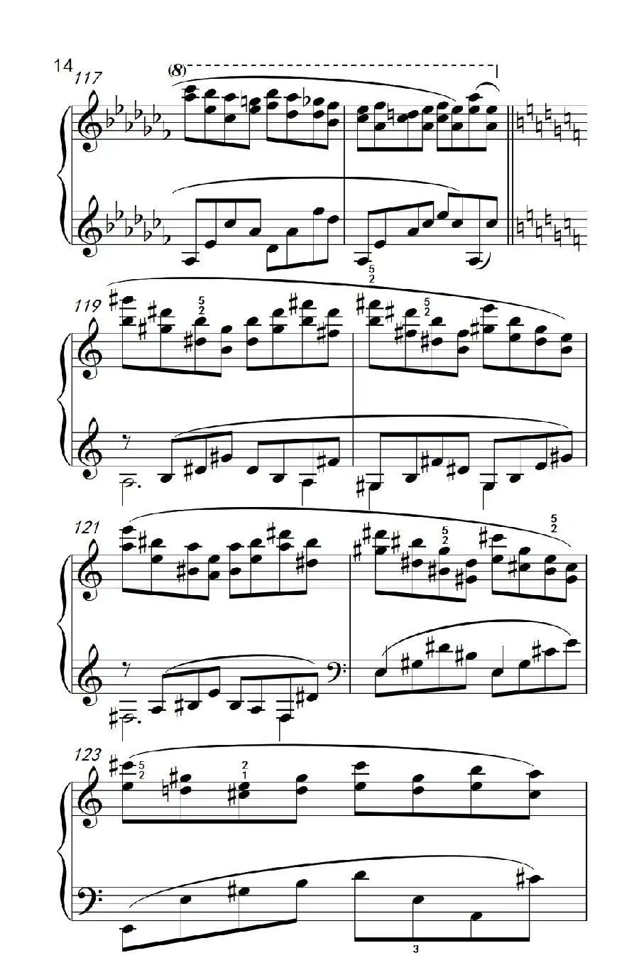 莫什科夫斯基 钢琴练习曲（第十三首）