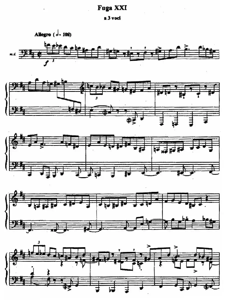 24 Preludes and Fugues Op.82（24首前奏曲与赋格·21）