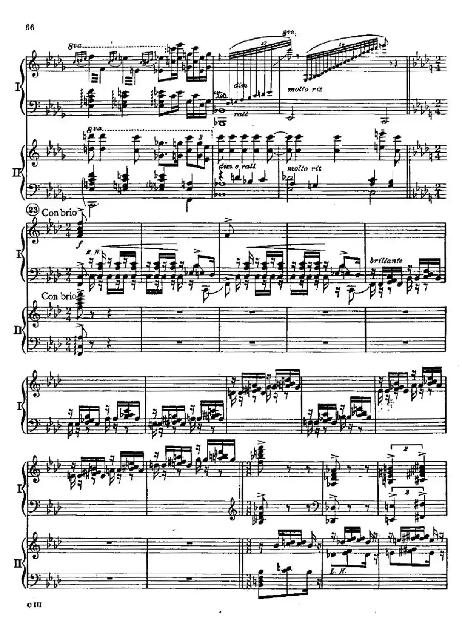 F大调爵士钢琴协奏曲（美版双钢琴原谱 P61—68）