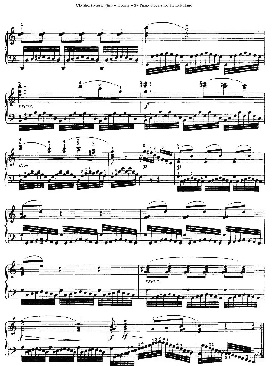 Czerny - 24 Piano Studie(17—24)(车尔尼 - 24首钢琴练习曲)