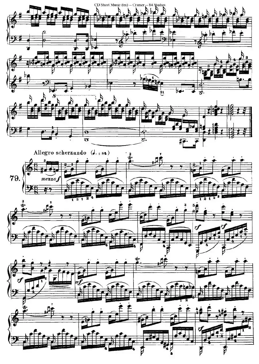 Cramer - 84 exercices（76—80）（克拉莫84首钢琴练习曲）