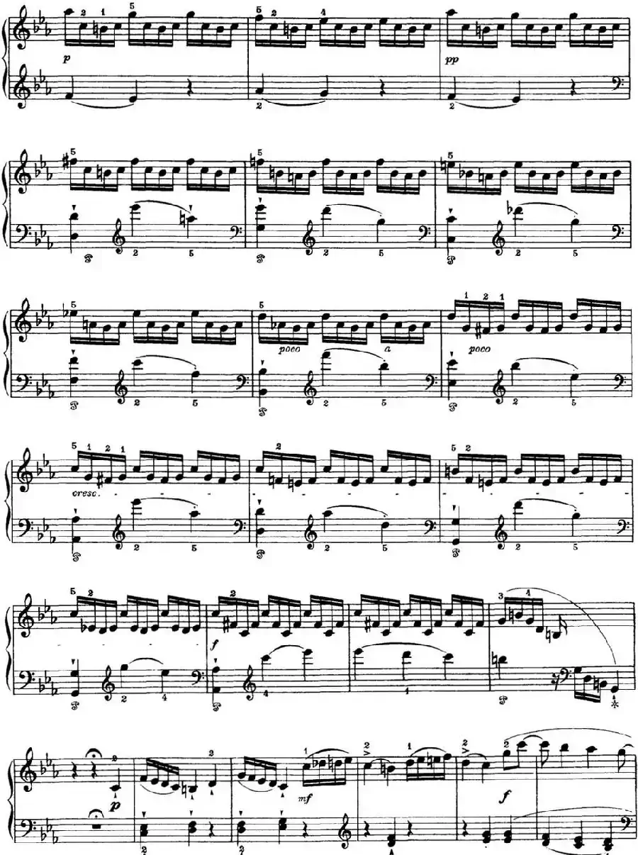 海顿 钢琴奏鸣曲 Hob XVI 20 in C minor