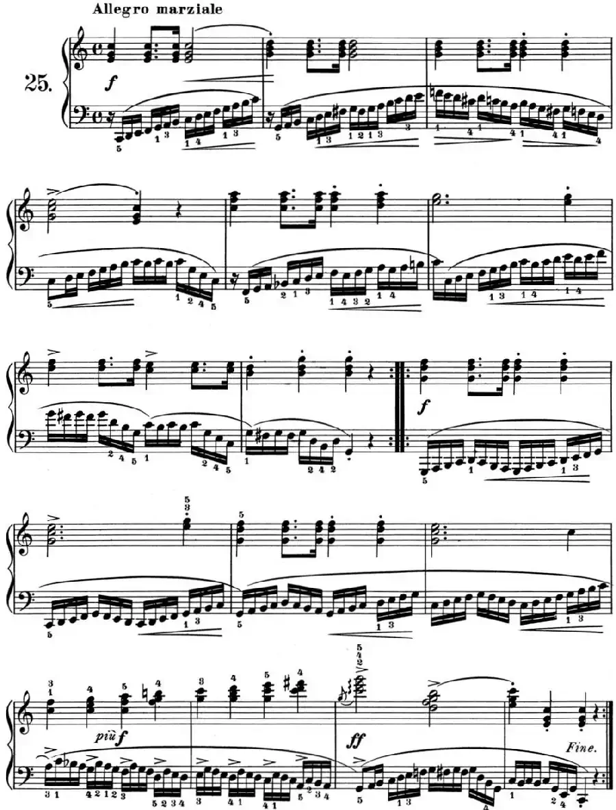 25首车尔尼Op.748练习曲（NO.25）
