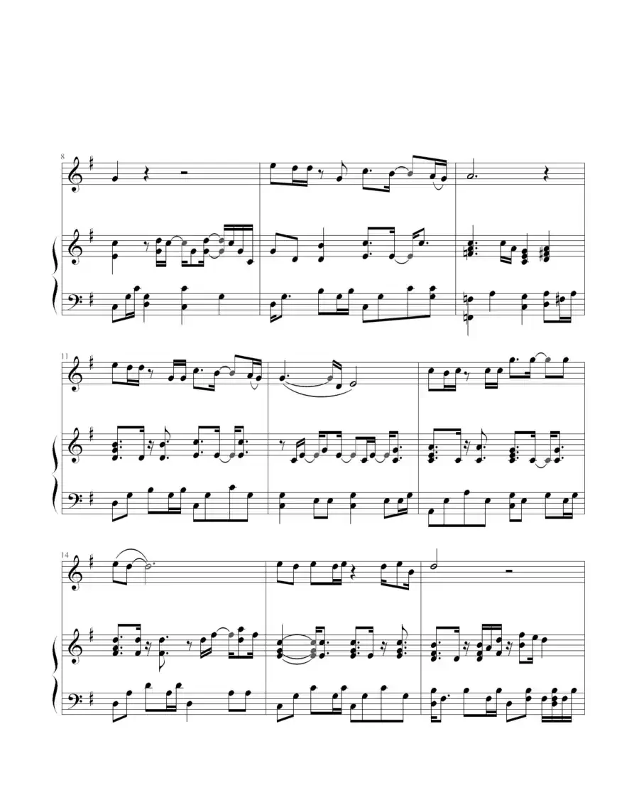 千万次的问(钢琴伴奏谱)