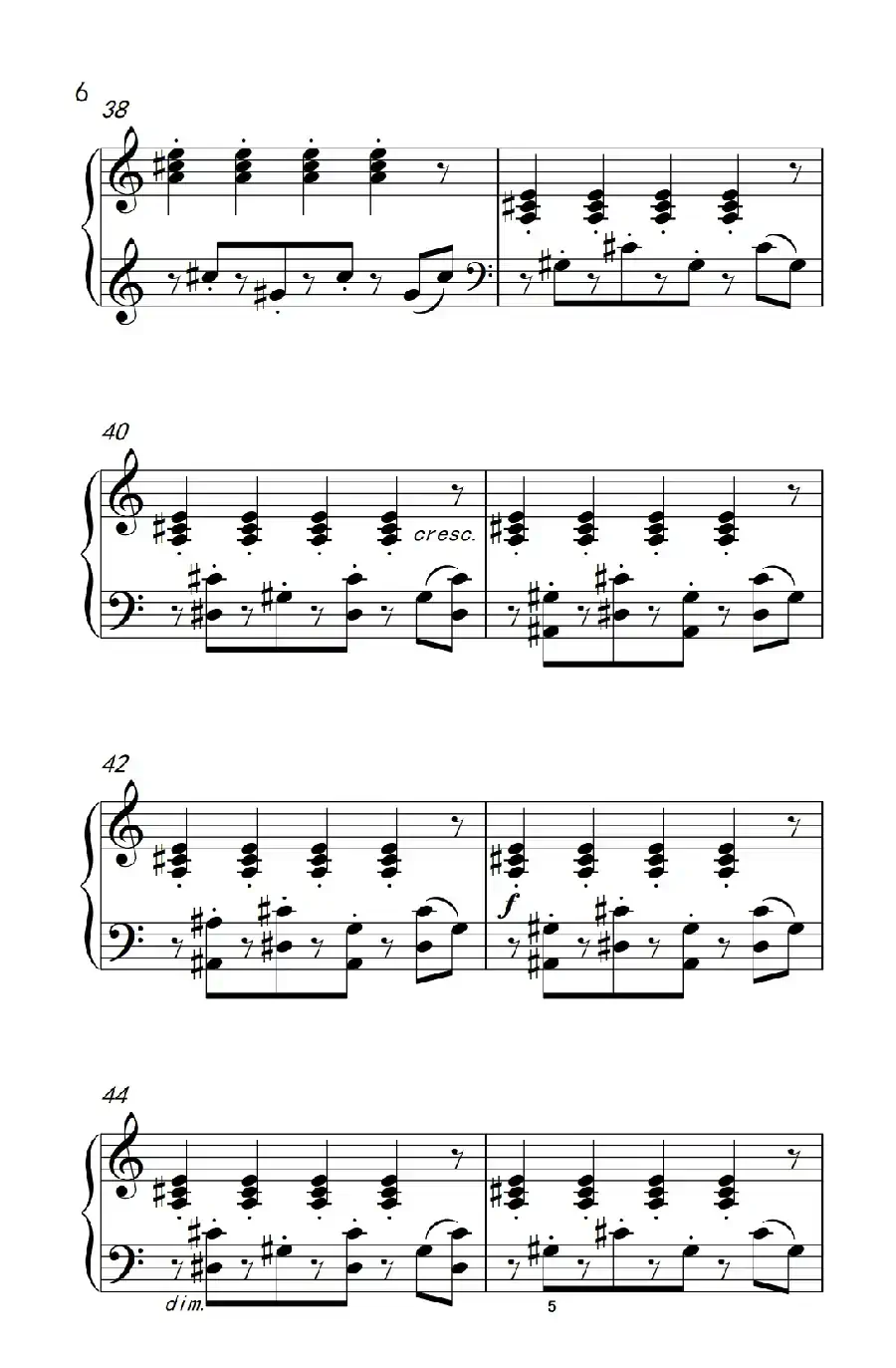 六首保加利亚节奏舞曲 第五首（巴托克 小宇宙 钢琴教程 6）