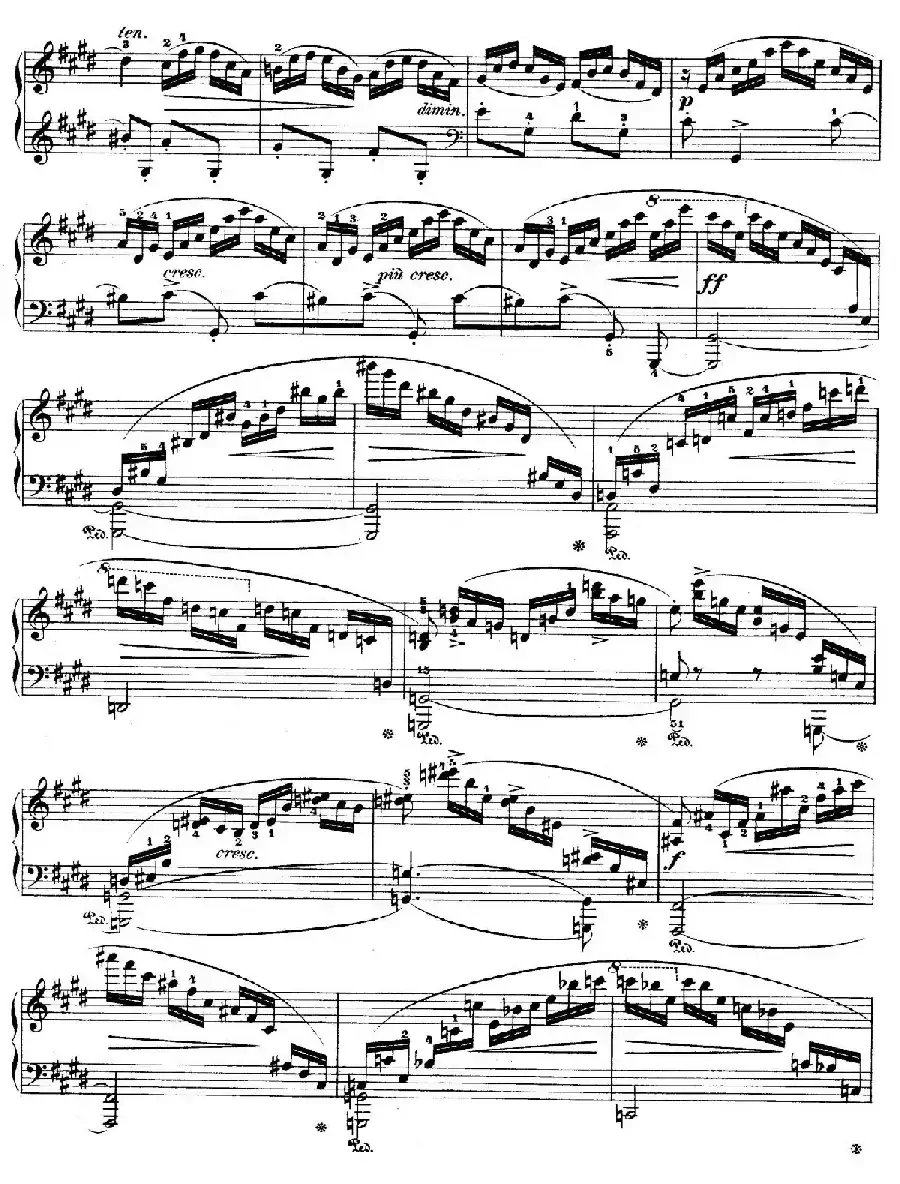 e小调第一钢琴协奏曲 Op.11（（钢琴独奏版·第三乐章）