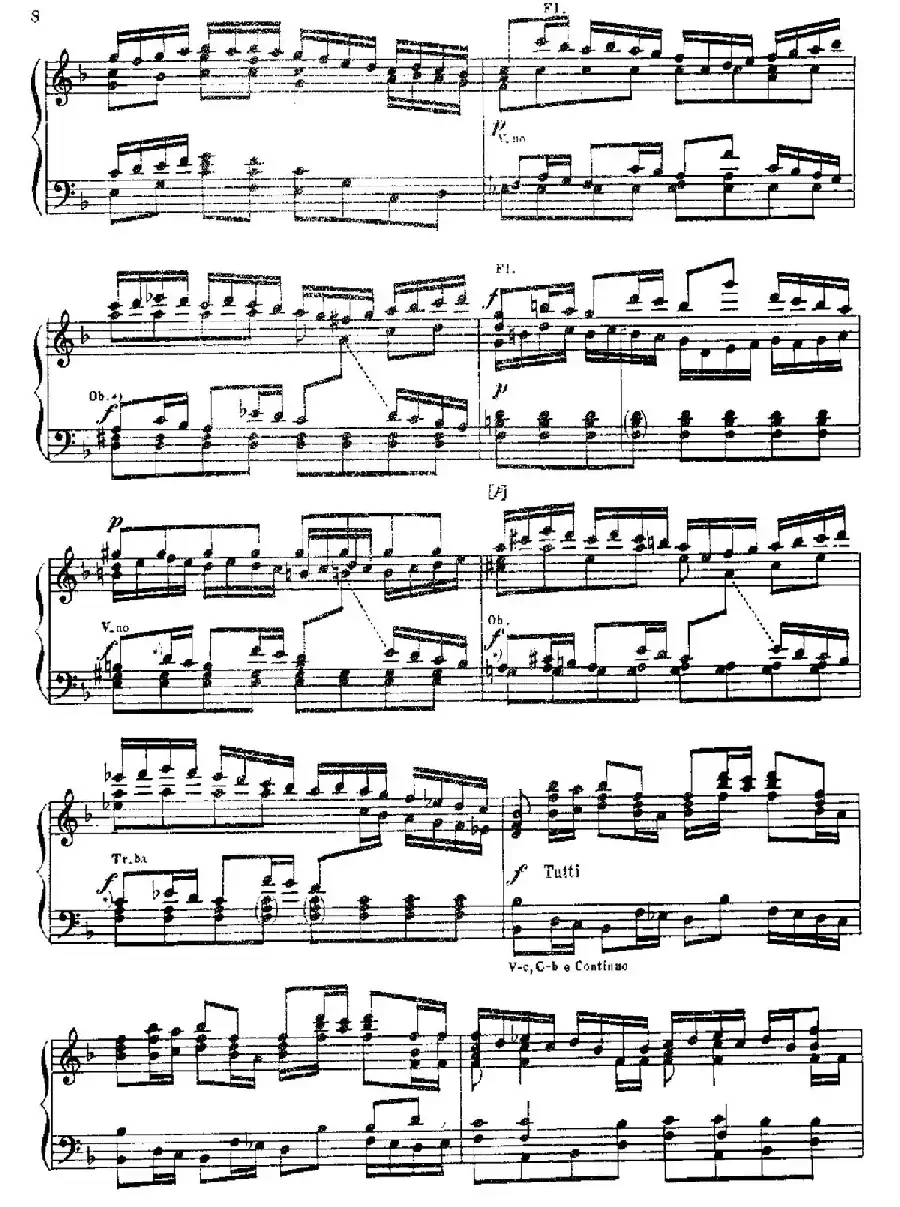 Brandenburg Concerto No.2 in F Major BWV.1047（F大调第二勃兰登堡协奏曲·钢琴独奏版）